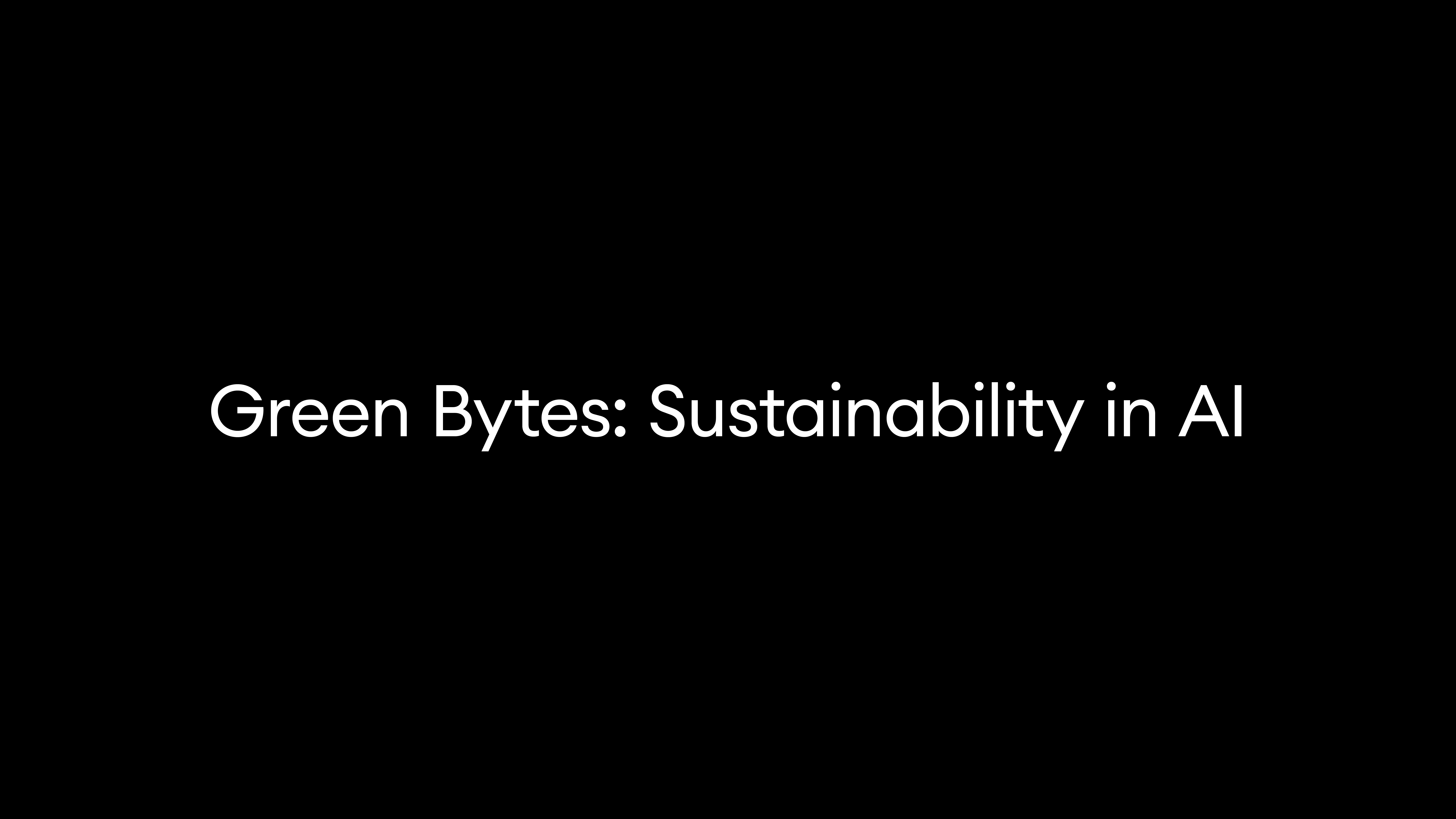 Green Bytes: Sustainability in AI