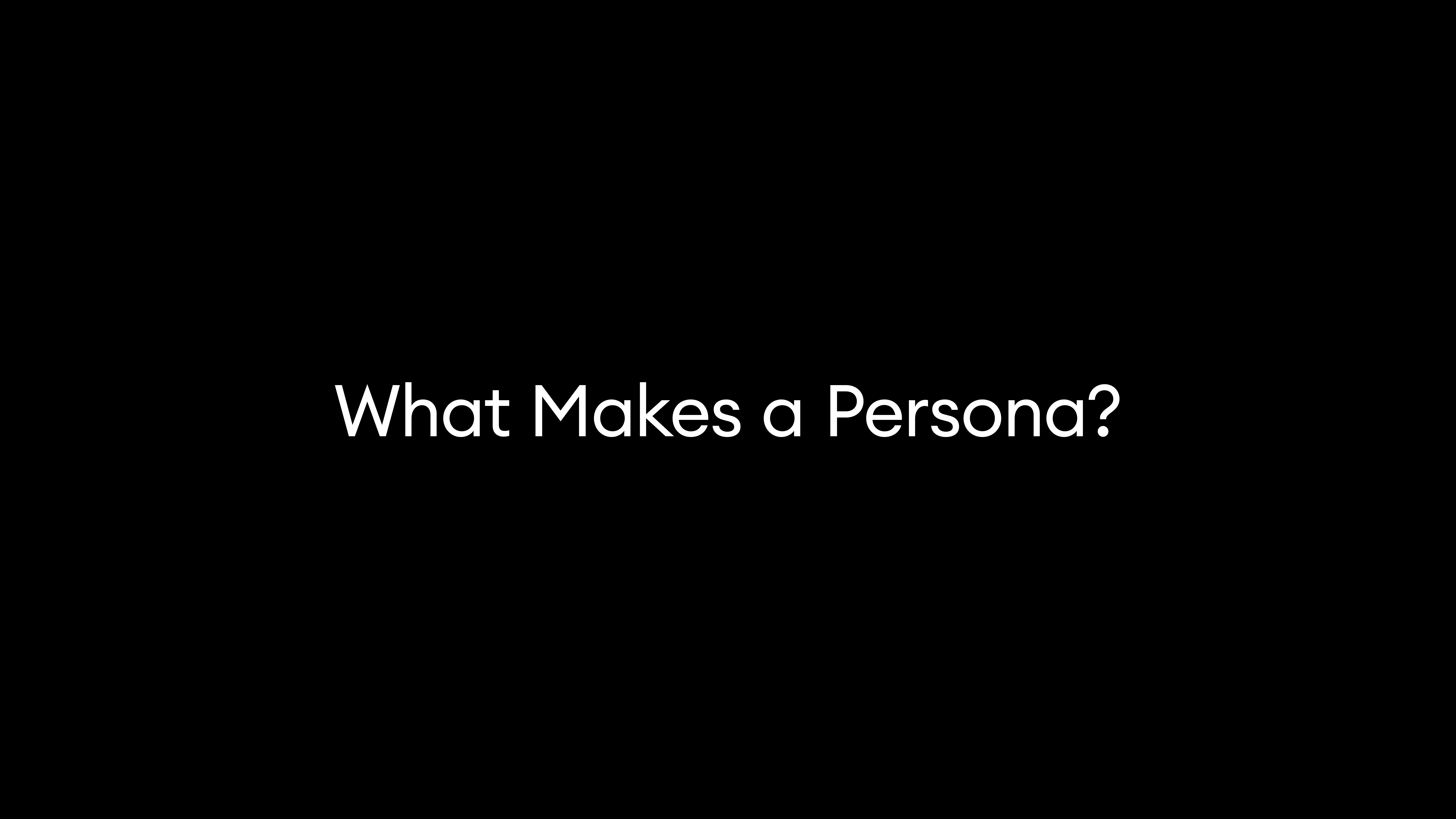 What Makes a Persona?